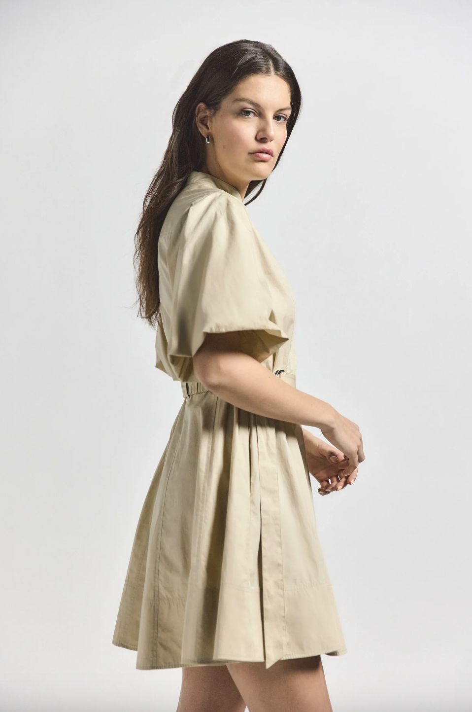 Derek Lam Bennett Balloon Sleeve Belted Dress