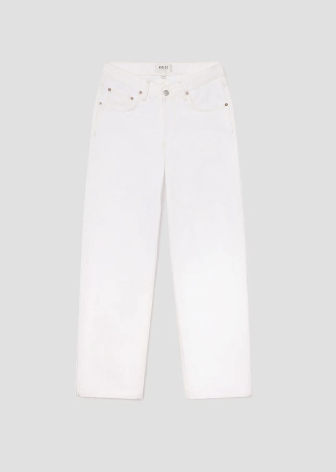 AGolde V-Waist Baggy Jean in Milkshake