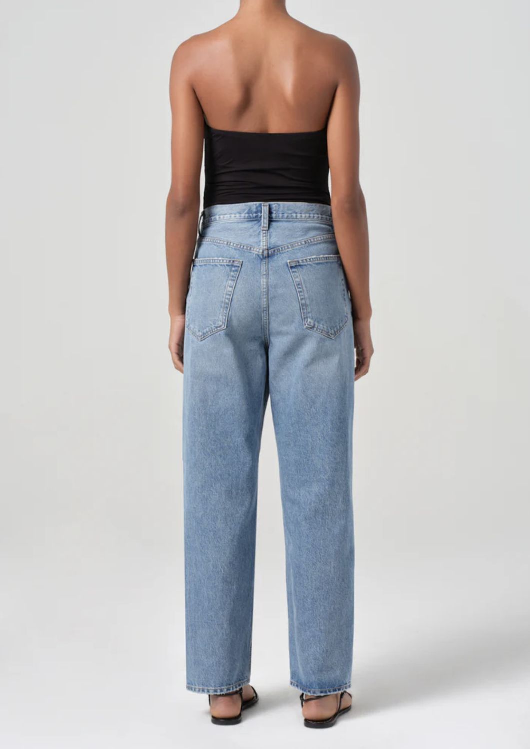 AGolde V-Waist Baggy Jean in Fairway