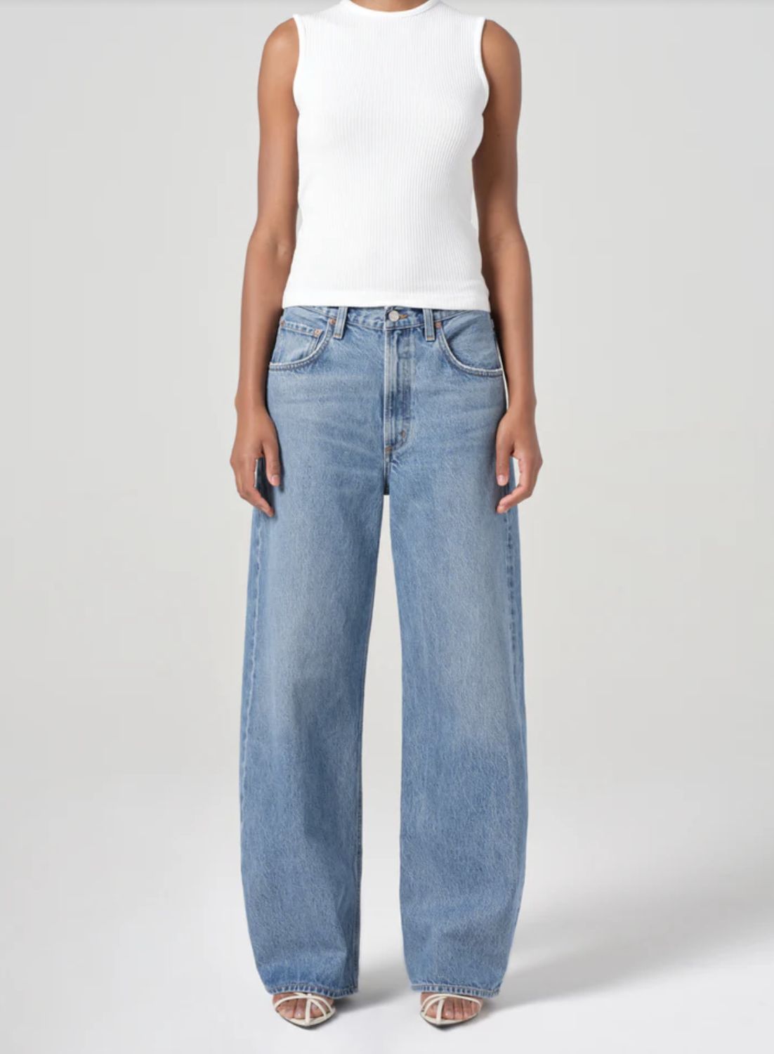 AGolde Low Curve Jean in Fairway