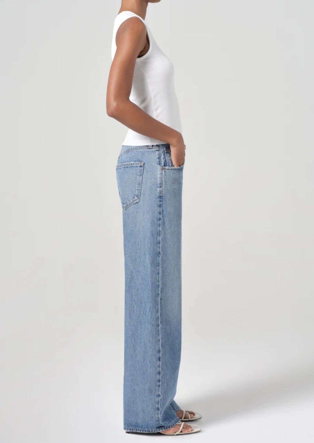 AGolde Low Curve Jean in Fairway
