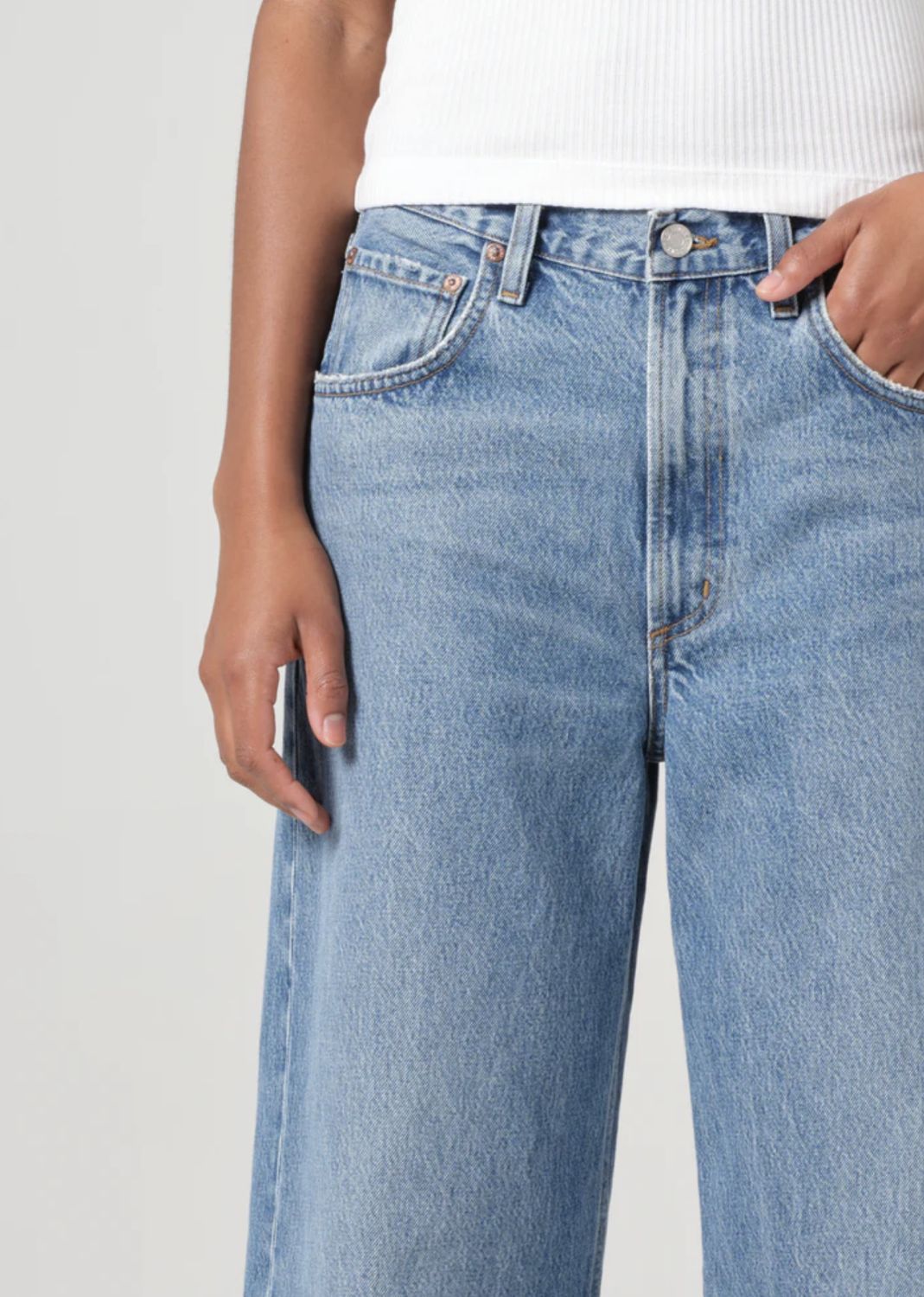 AGolde Low Curve Jean in Fairway