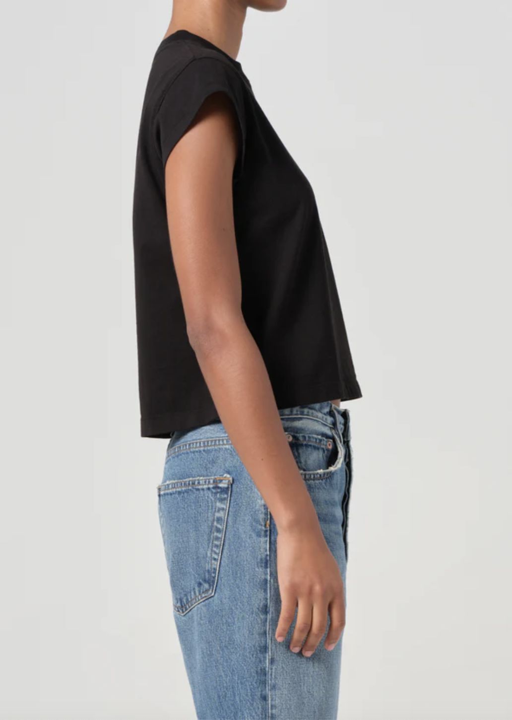AGolde Bryce Cap Sleeve Tee