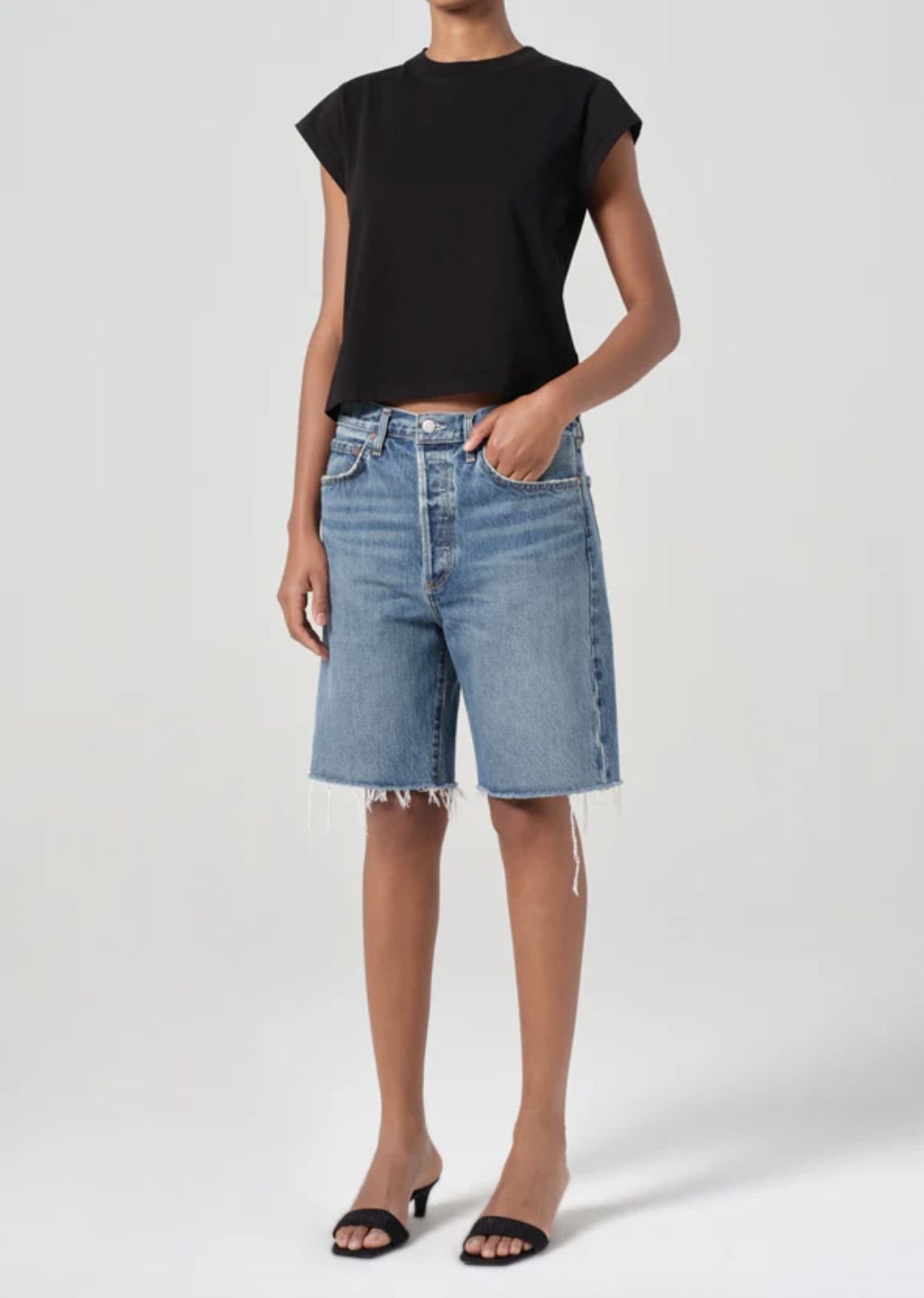 AGolde Bryce Cap Sleeve Tee