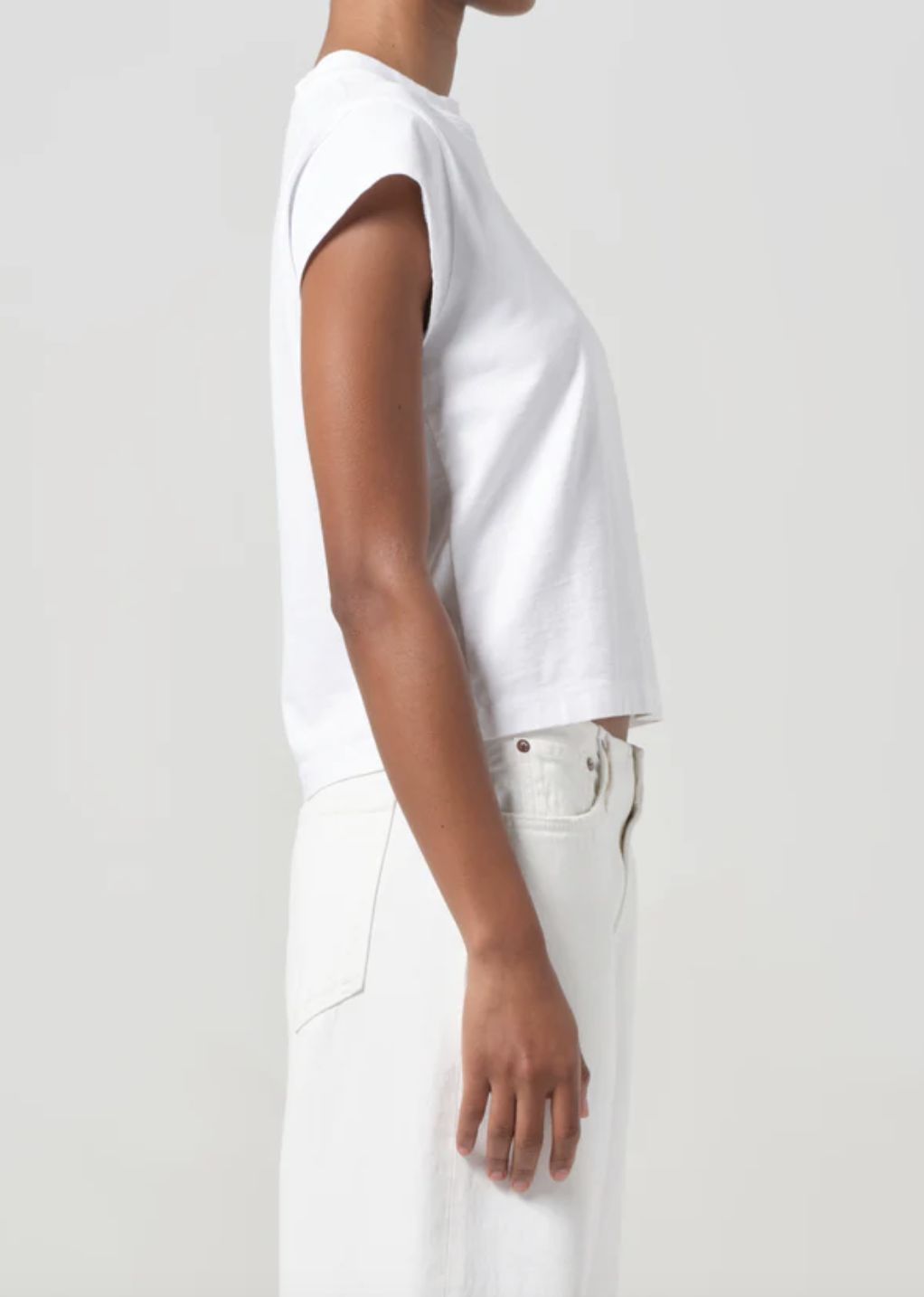 AGolde Bryce Cap Sleeve Tee
