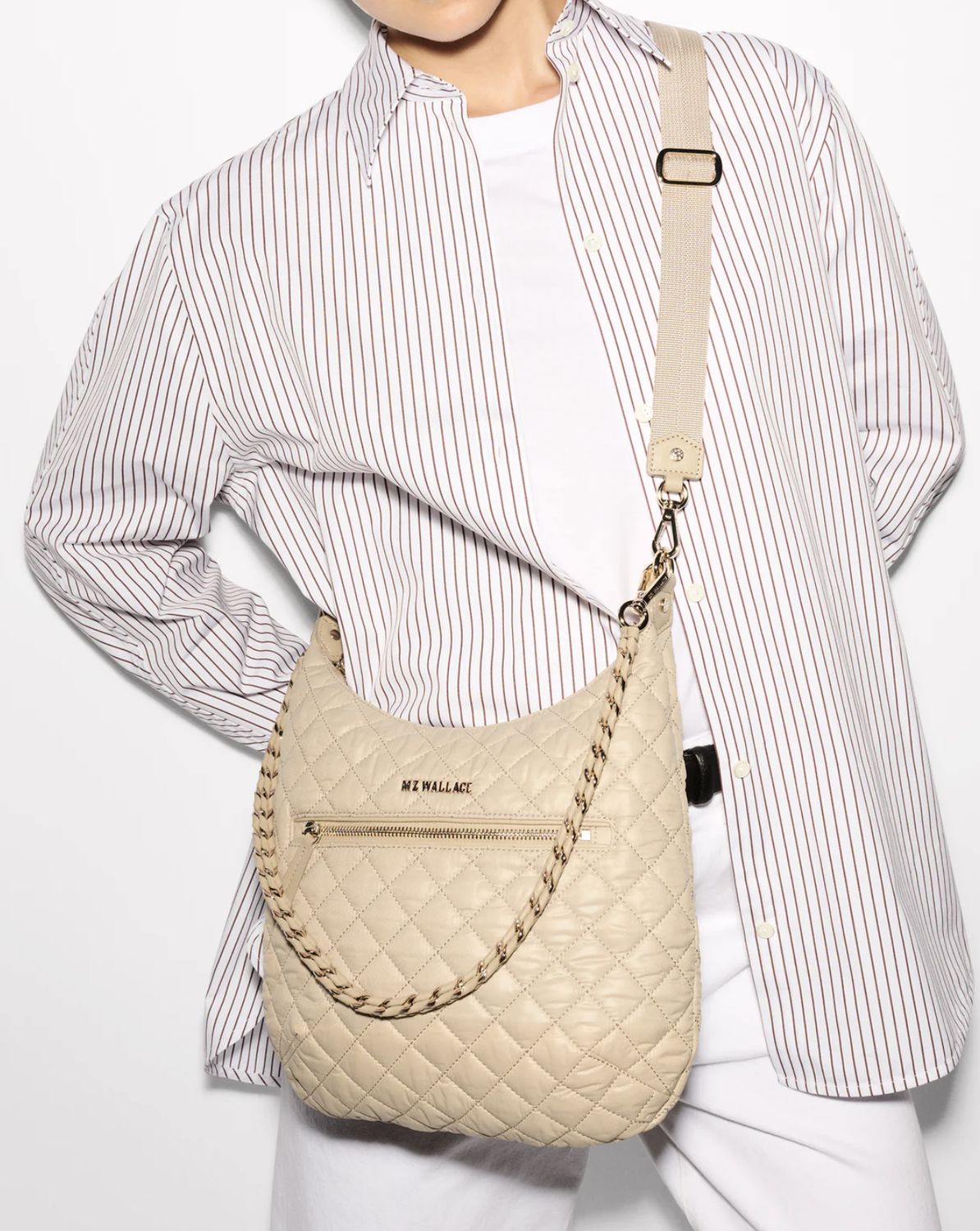 MZ Wallace Crosby Sienna Bag in Buff