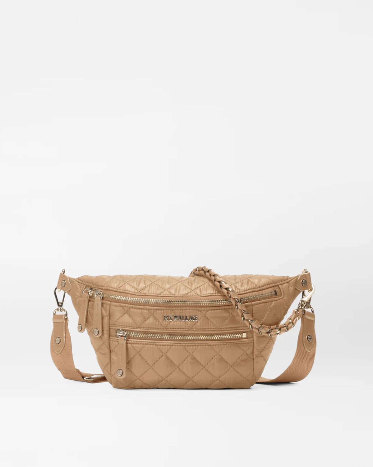 MZ Wallace Small Crosby Crossbody Sling in Caramel