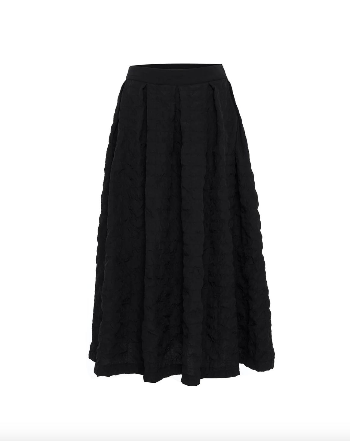 THEO The Label Calypso Pleated Midi Skirt