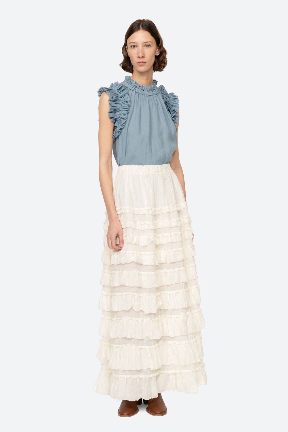 Sea-NY Anise Flutter Sleeve Top