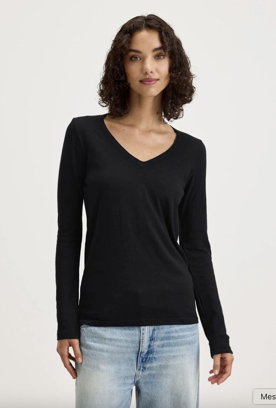 Velvet Blaire Long Sleeve Tee, Color: Black, Size: XS