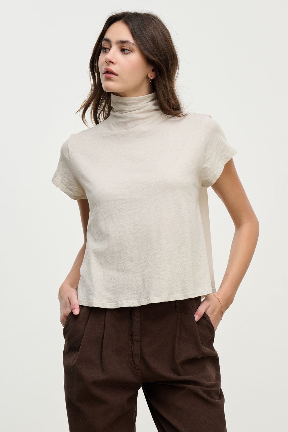 Velvet Savi Mock Neck Tee