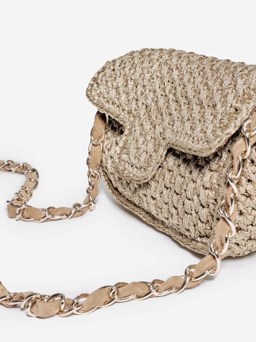 Maison Lurex Baby Fenice Crochet Handbag