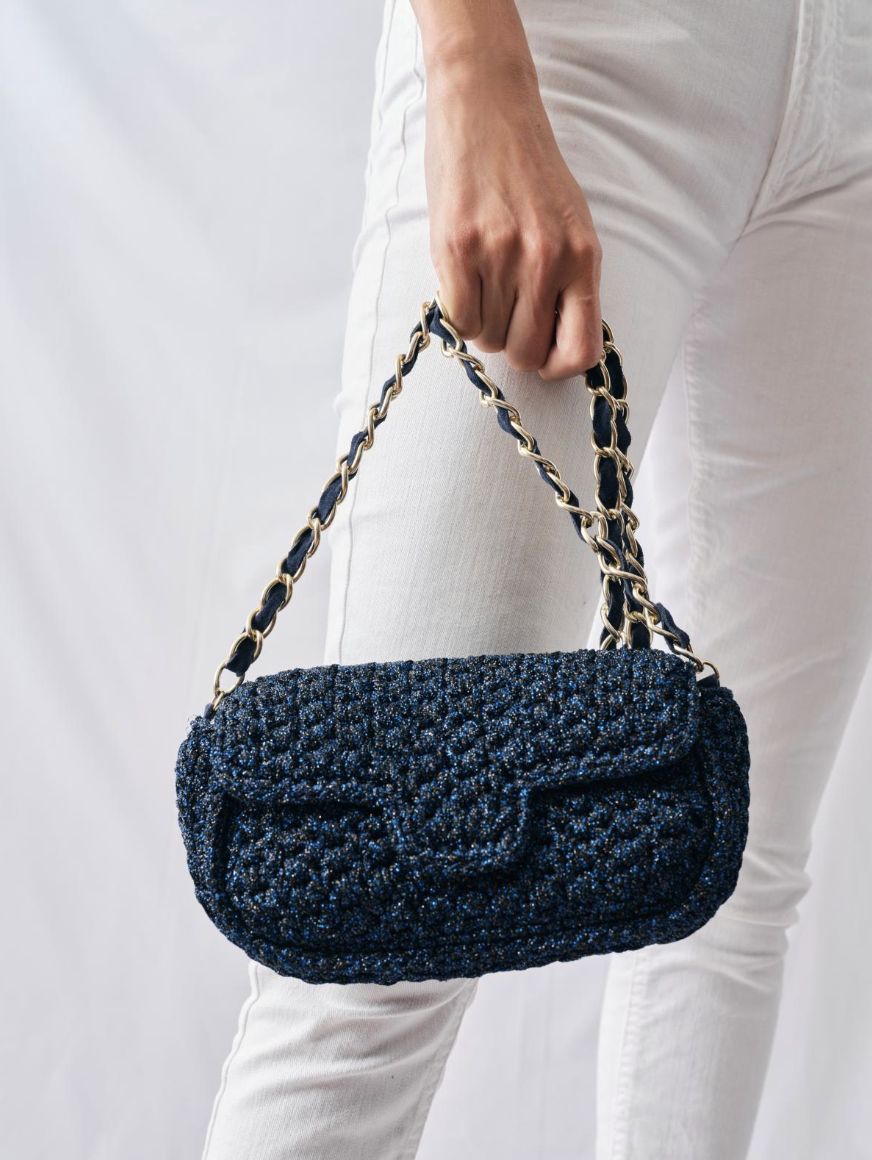 Maison Lurex Baby Fenice Crochet Handbag