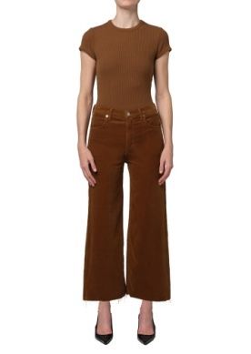 Citizens of Humanity Lyra Wide Leg Crop in Bronze, Color: Bronze, Size: 24