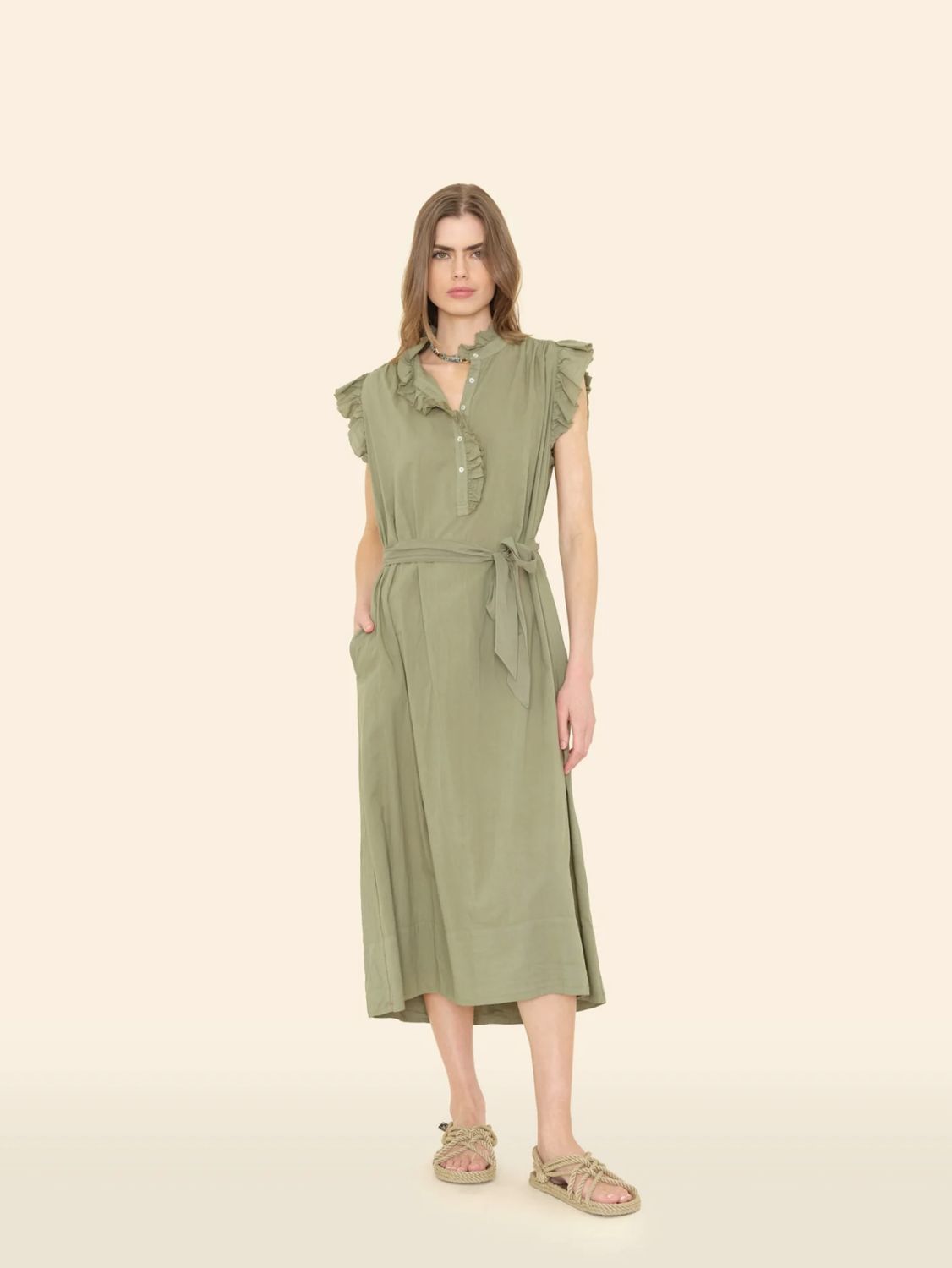 Xirena April Ruffle Midi Dress