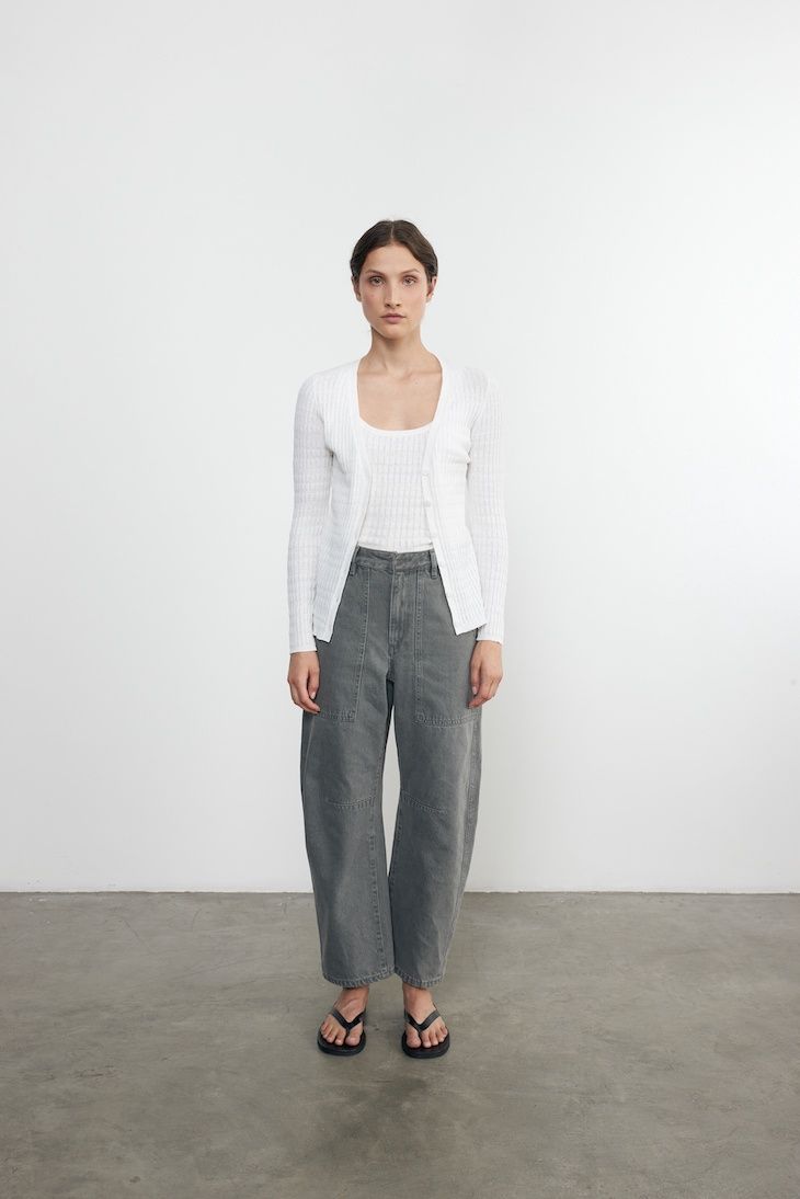 Enza Costa Linen V-Neck Sweater
