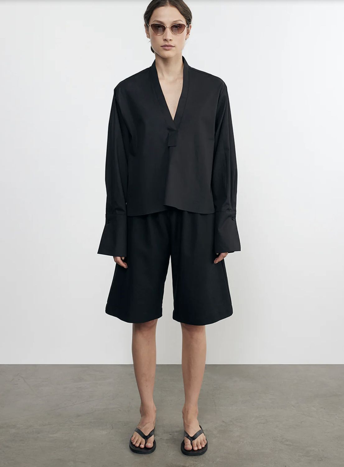 Enza Costa Poplin Mariner Shirt