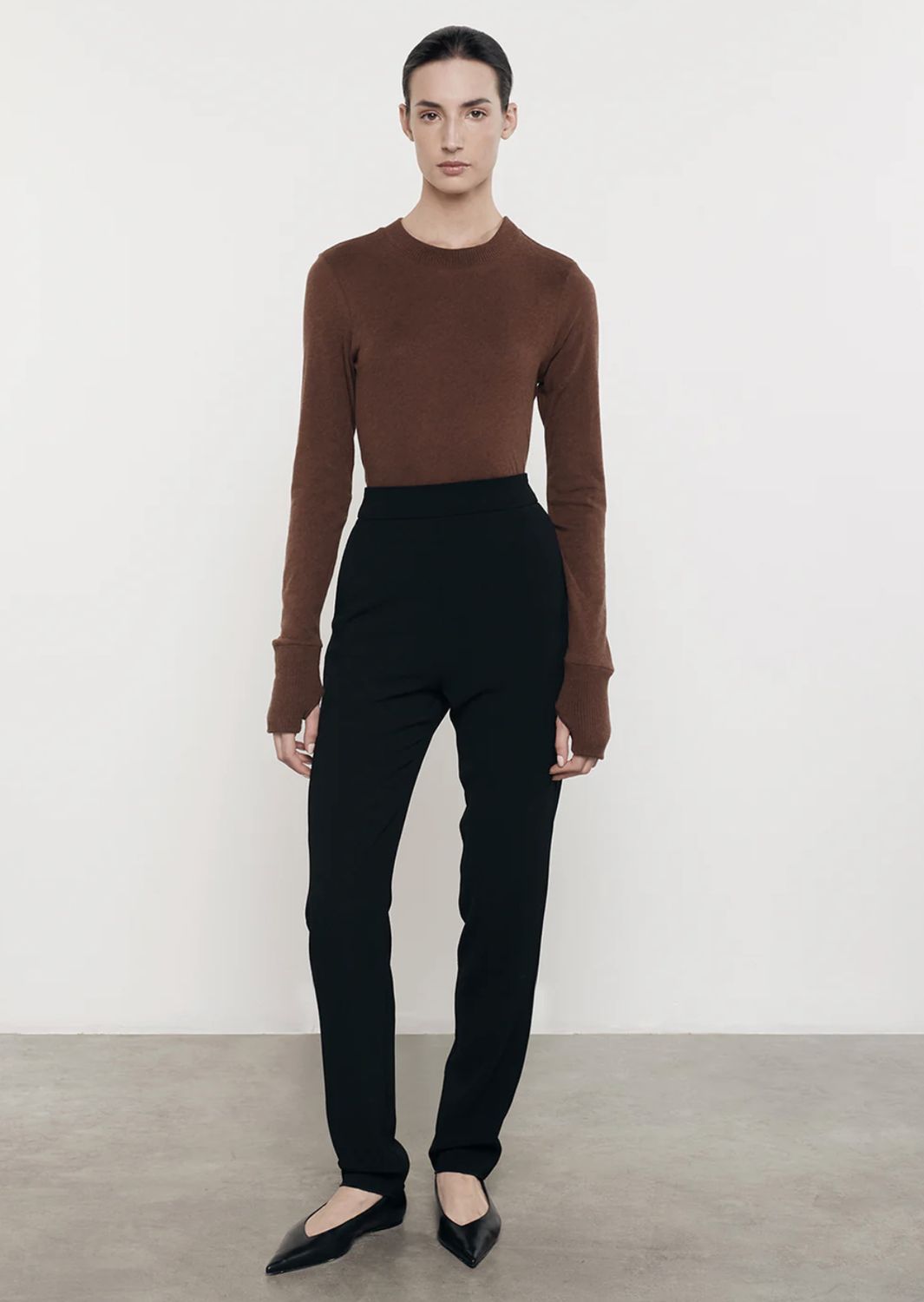 Enza Costa Easy Cuffed Cashmere Crew