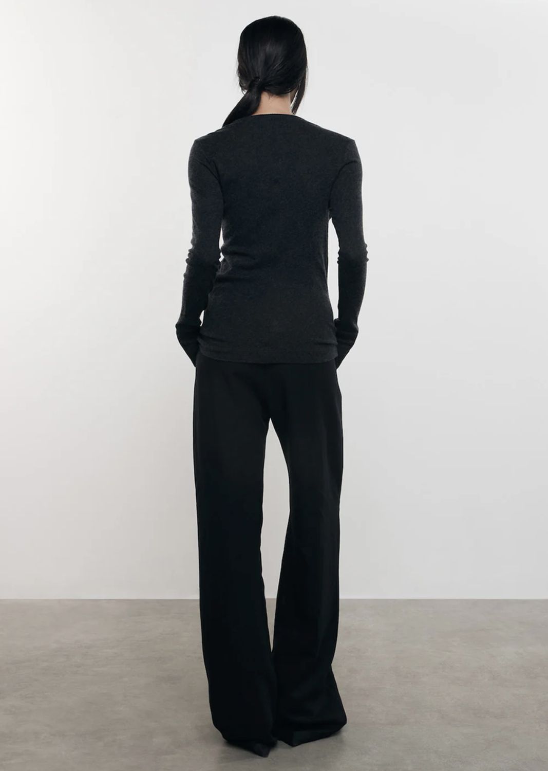 Enza Costa Easy Cuffed Cashmere Crew