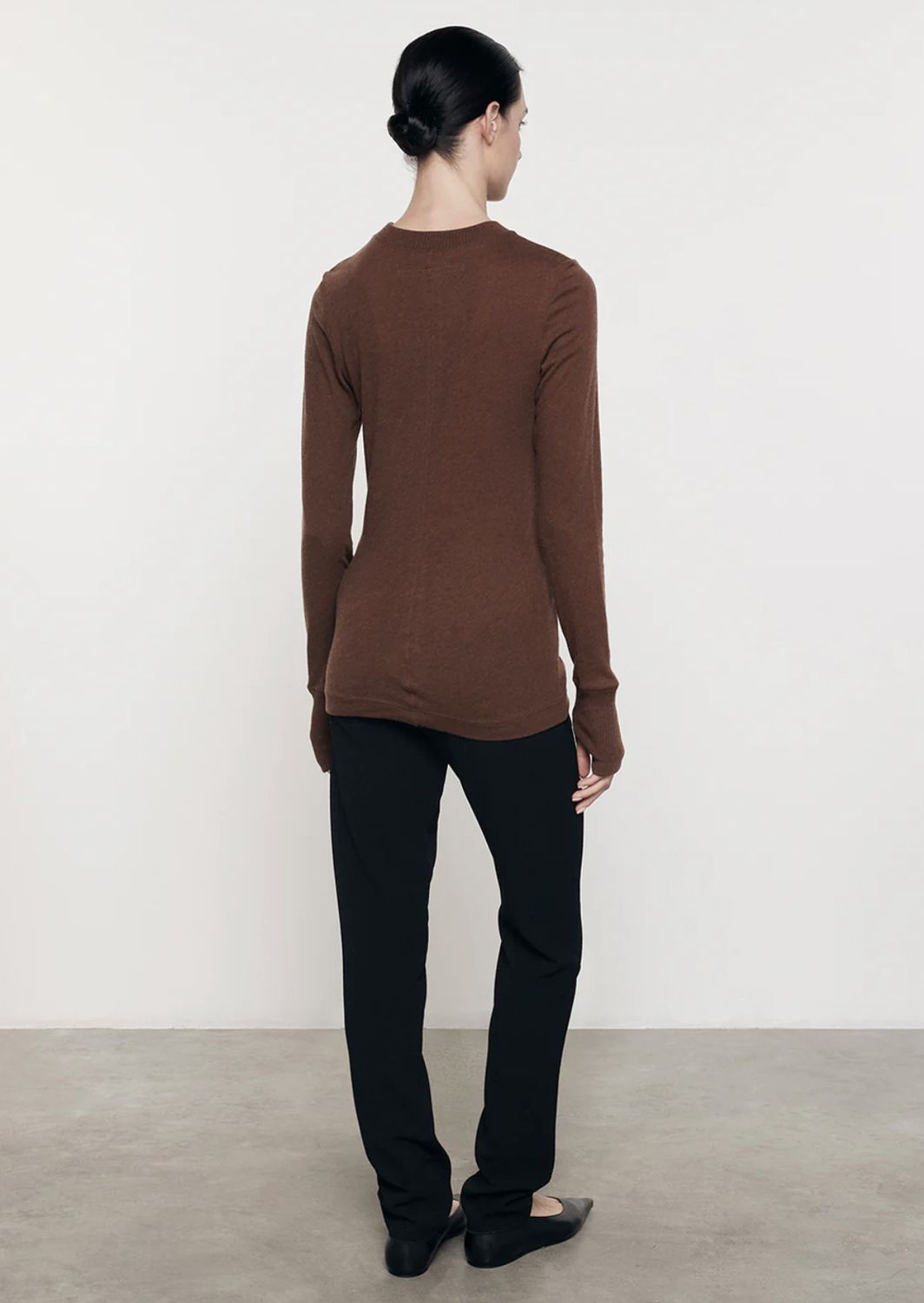 Enza Costa Easy Cuffed Cashmere Crew