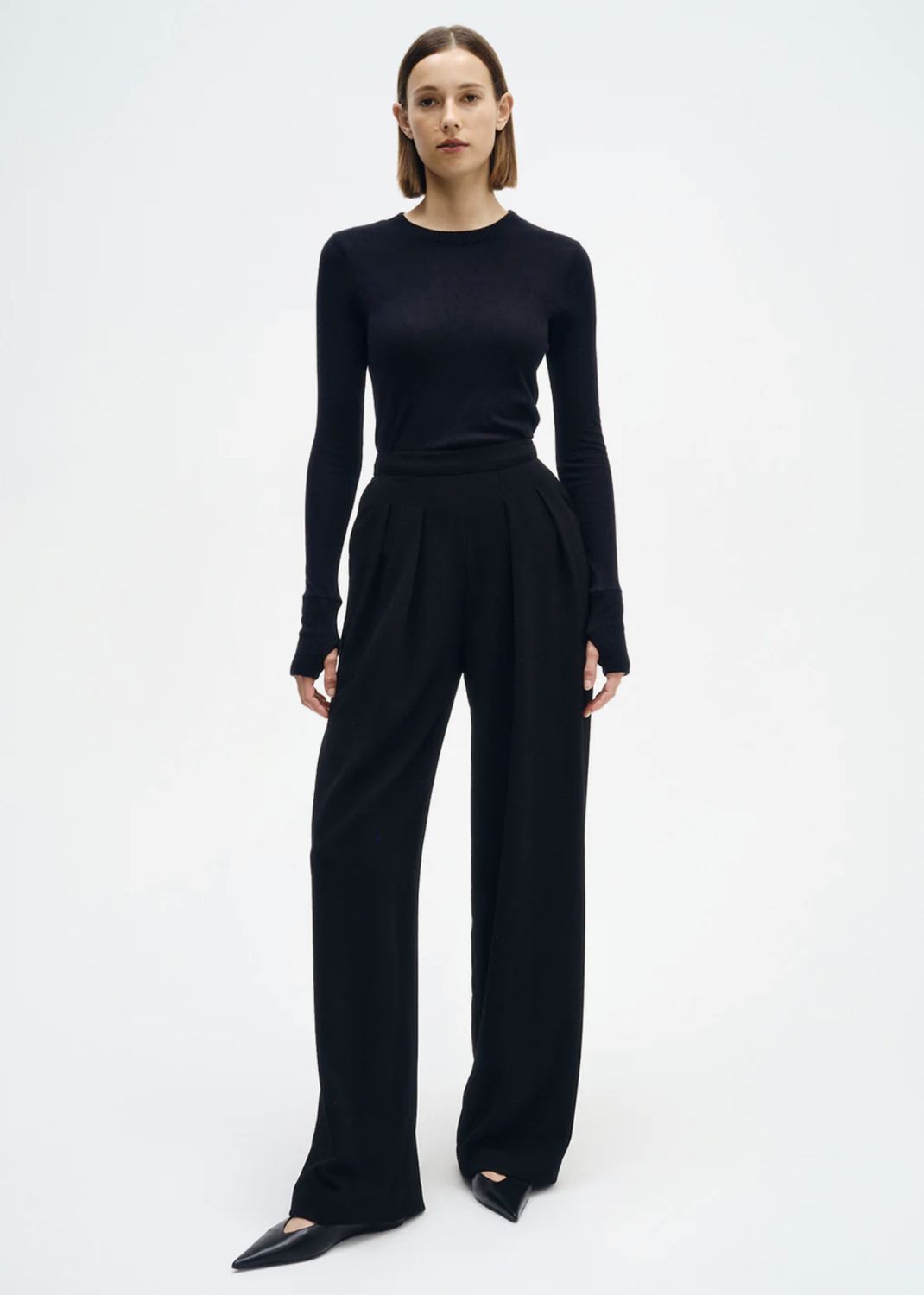 Enza Costa Easy Cuffed Cashmere Crew