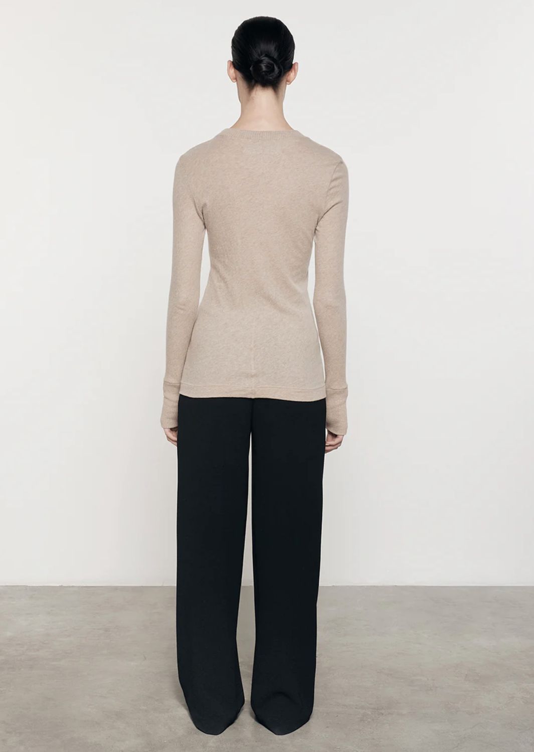 Enza Costa Easy Cuffed Cashmere Crew