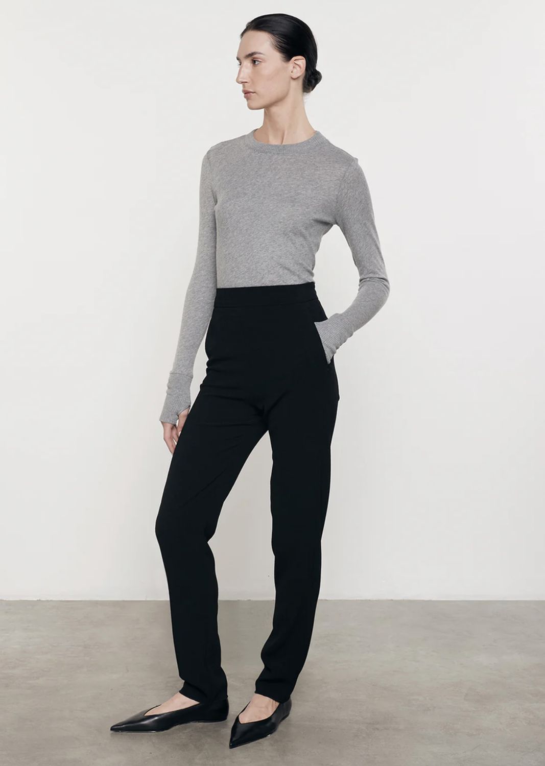 Enza Costa Easy Cuffed Cashmere Crew