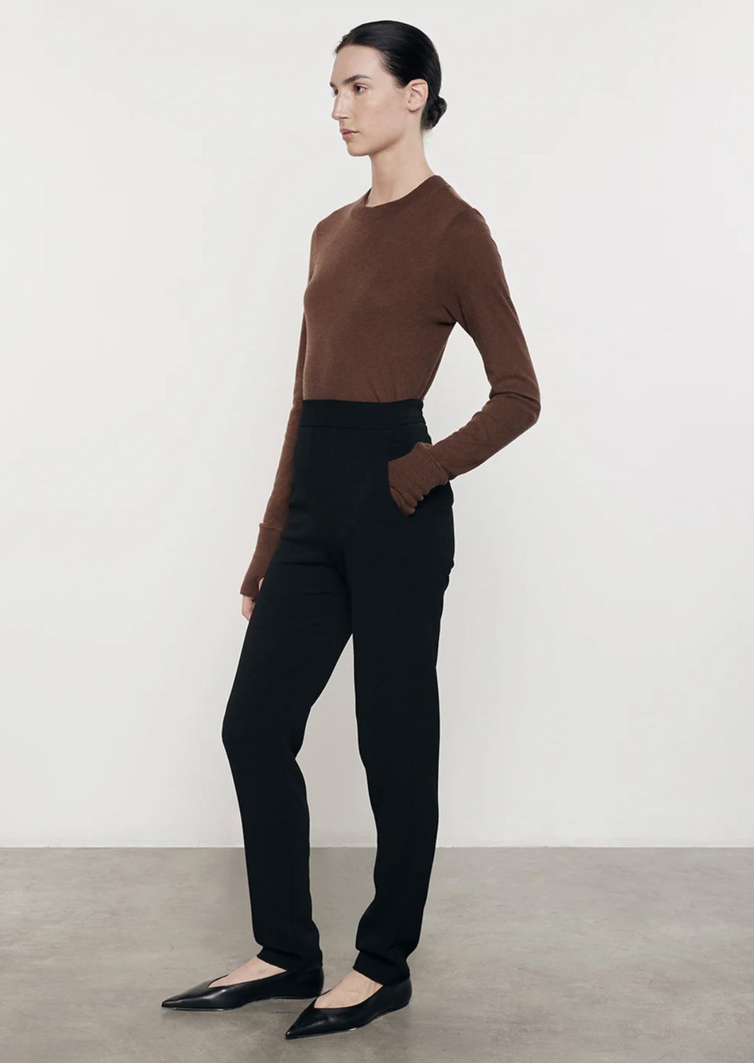 Enza Costa Easy Cuffed Cashmere Crew