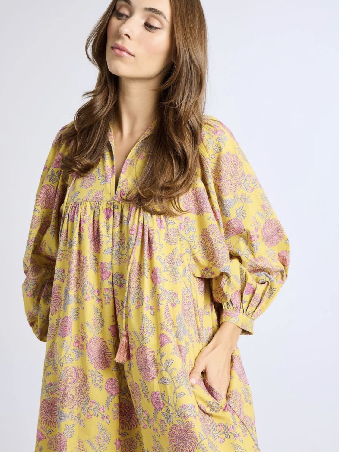 Mille Daisy Dress in Citron Floral
