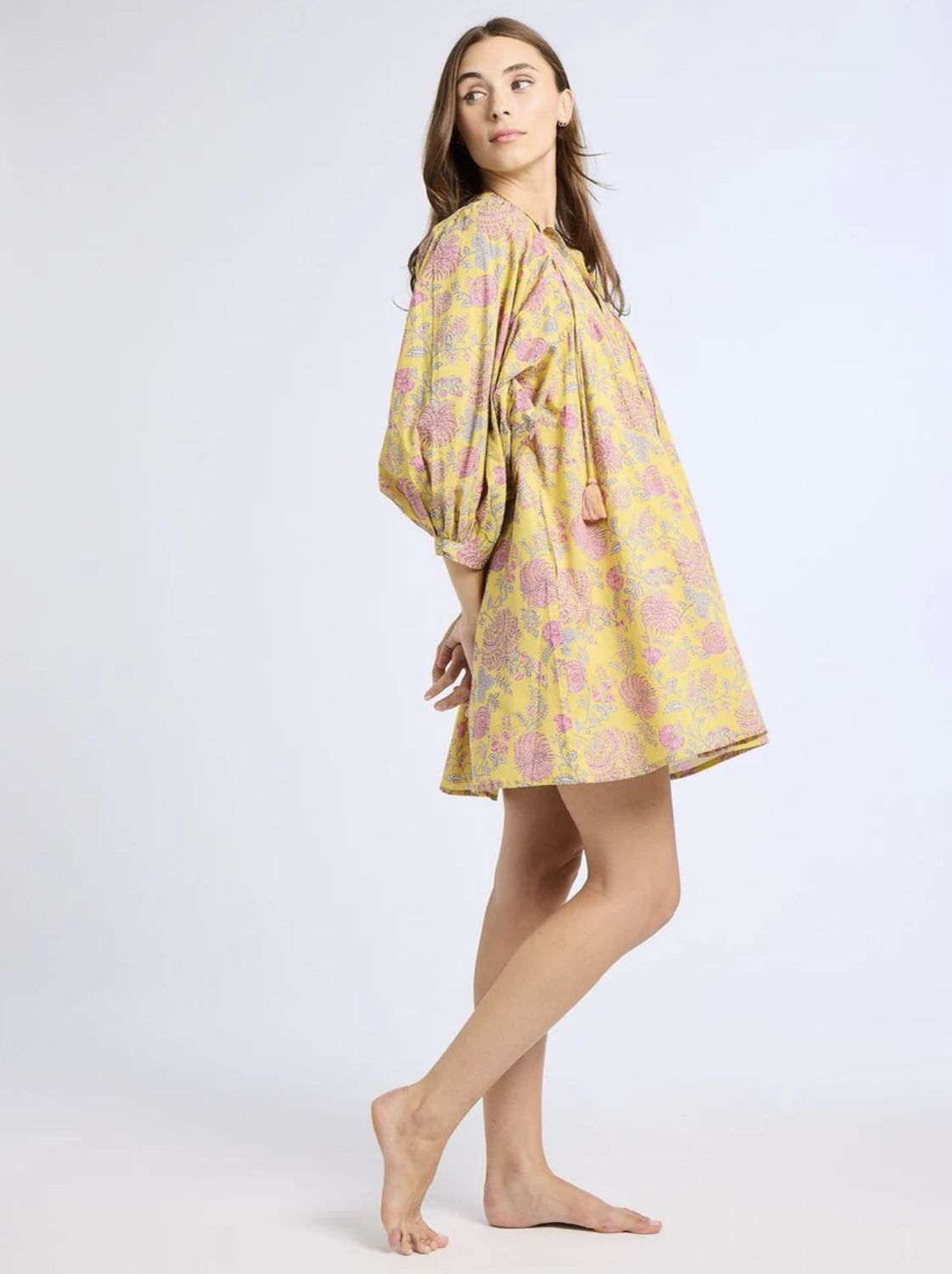 Mille Daisy Dress in Citron Floral