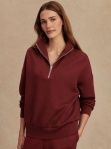 Varley Hawley Half-Zip Sweatshirt in New Maroon, Color: NEW MAROON, Size: XXS