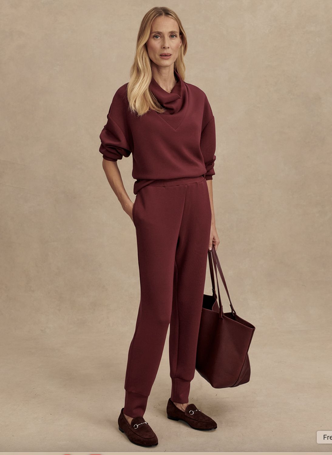 Varley Slim Cuff Pant in New Maroon - 27.5", Color: NEW MAROON, Size: XXS