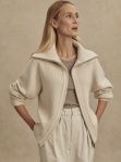 Varley Enrico Knit Jacket, Color: SILVER BIRCH, Size: XXS