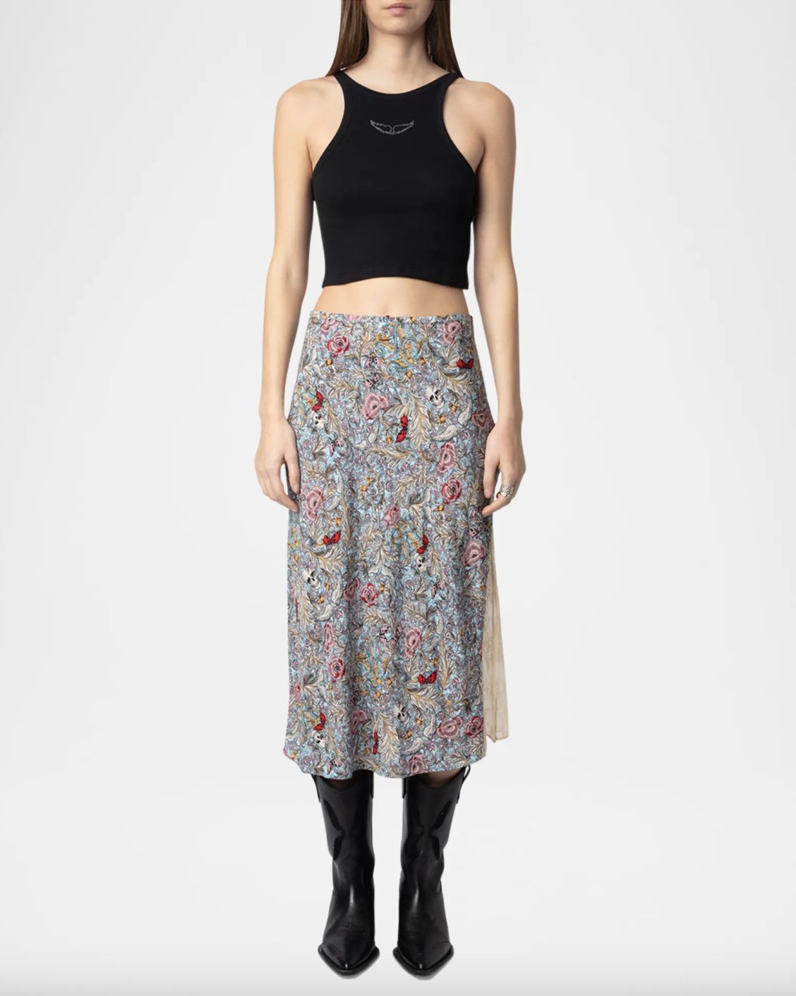 Zadig &amp; Voltaire Jayla Skirt in Soft British Flowers