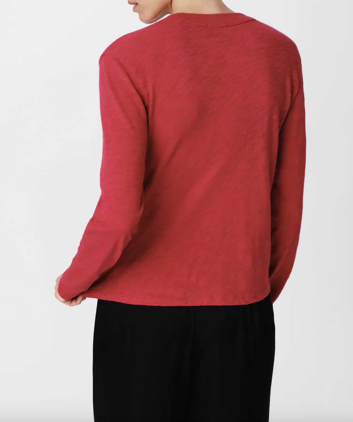 ATM Slub Long Sleeve Crop Tee Jersey