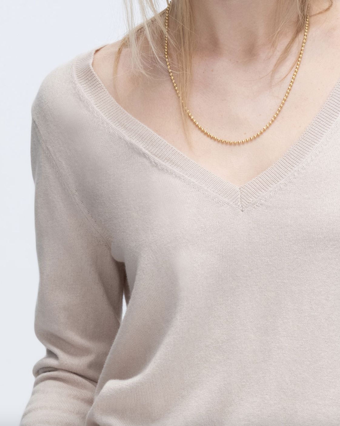 ATM Cotton Cashmere V-Neck Sweater