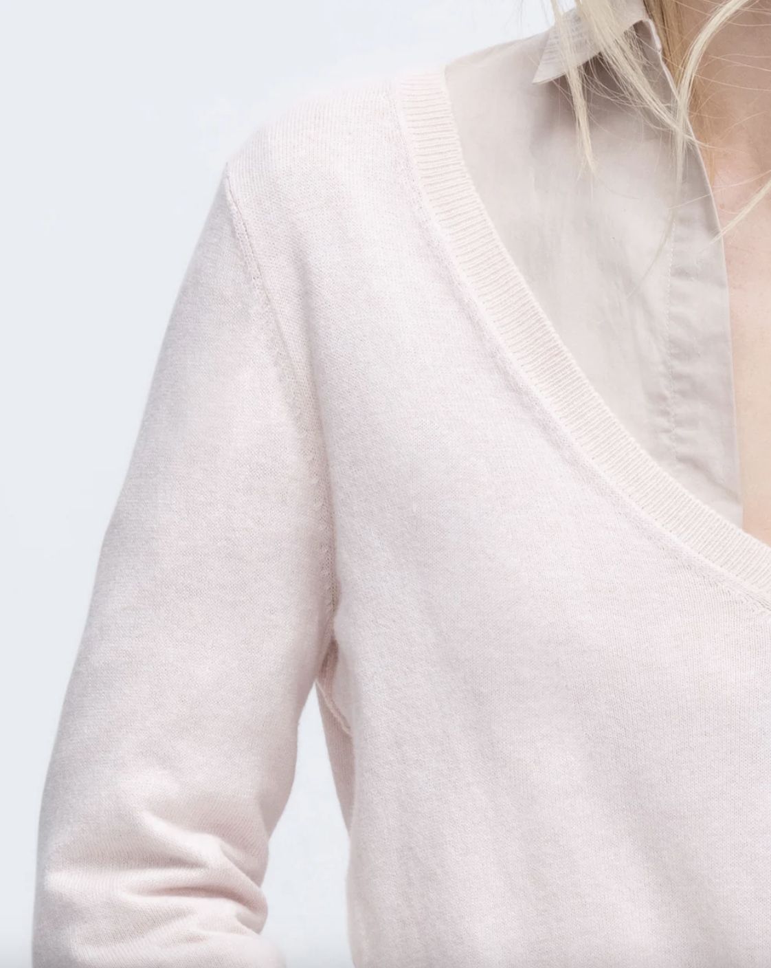 ATM Cotton Cashmere V-Neck Sweater