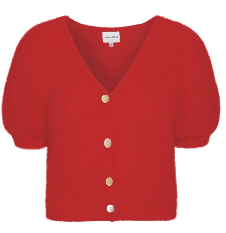 American Dreams Harper Cardigan, Color: Lipstick Red, Size: S