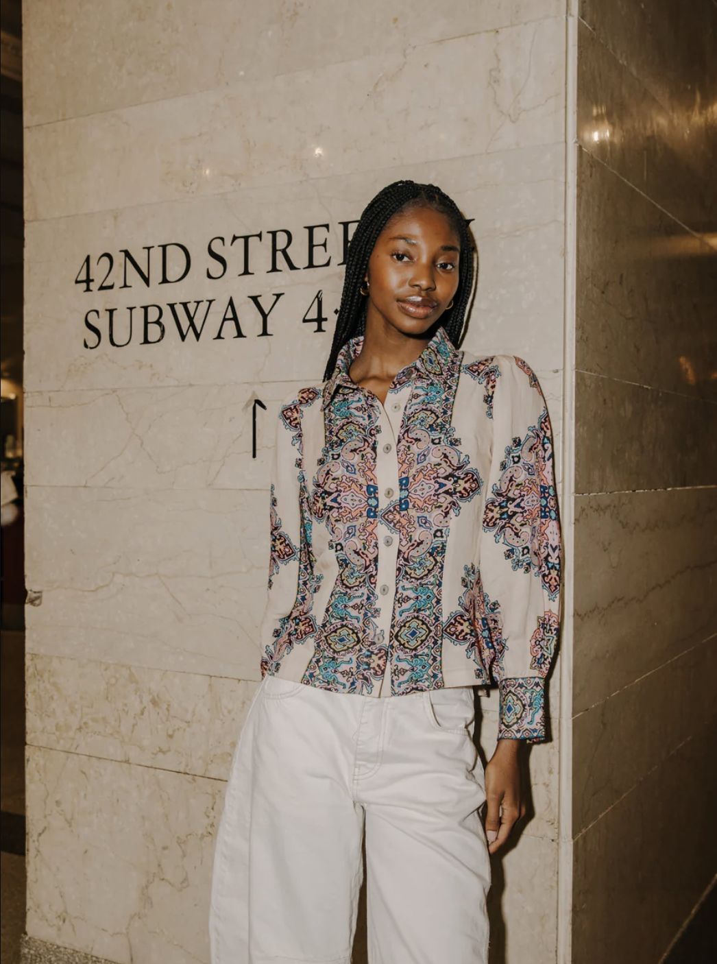 Love The Label Calla Top in Martine Medallion Print