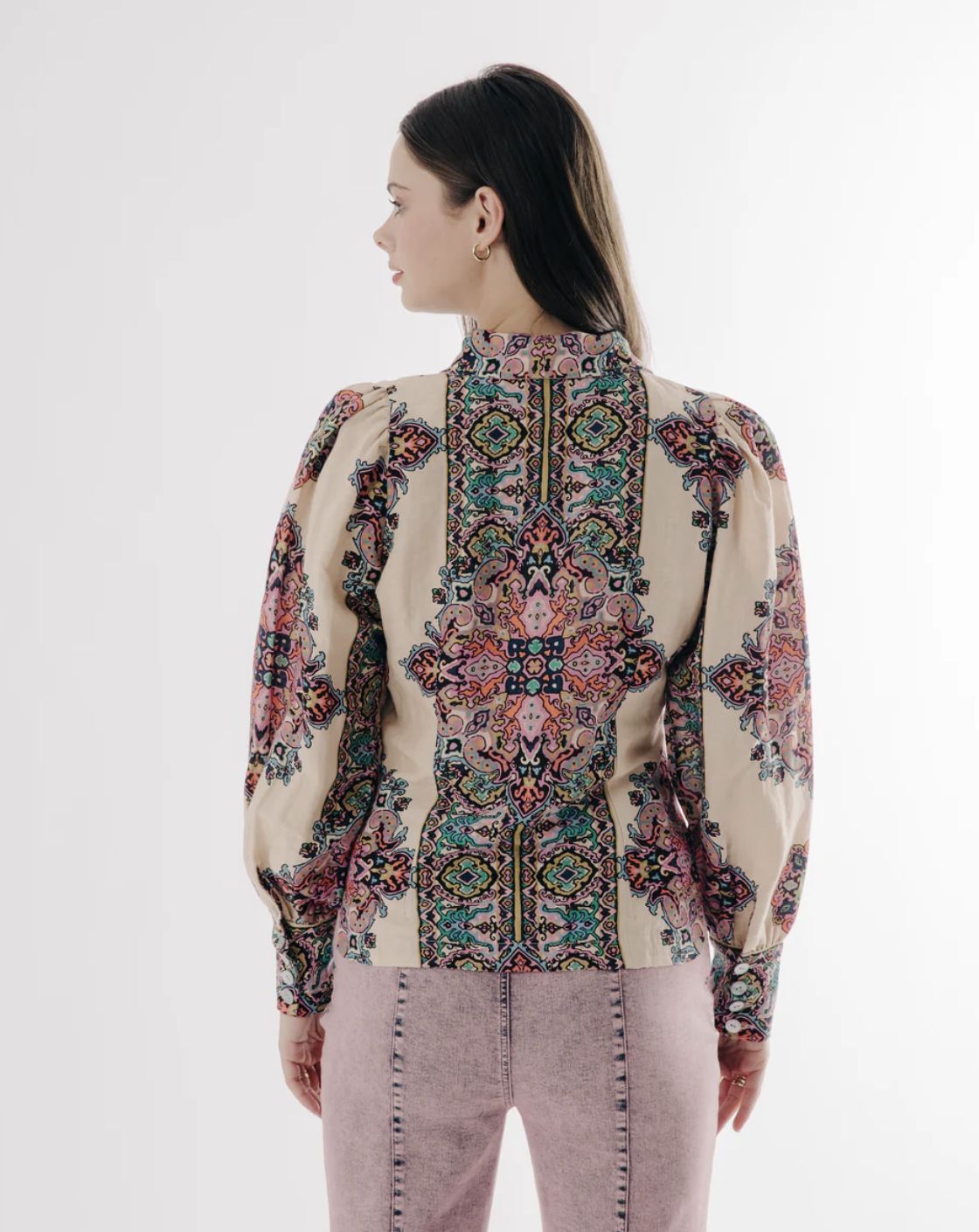 Love The Label Calla Top in Martine Medallion Print