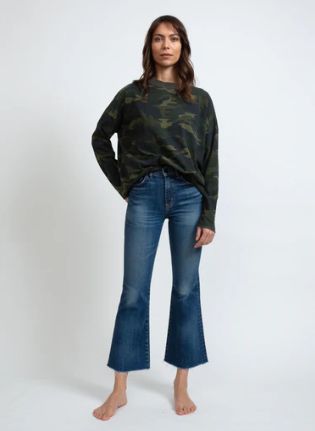 ASKK Camo Printed Long Sleeve Tee