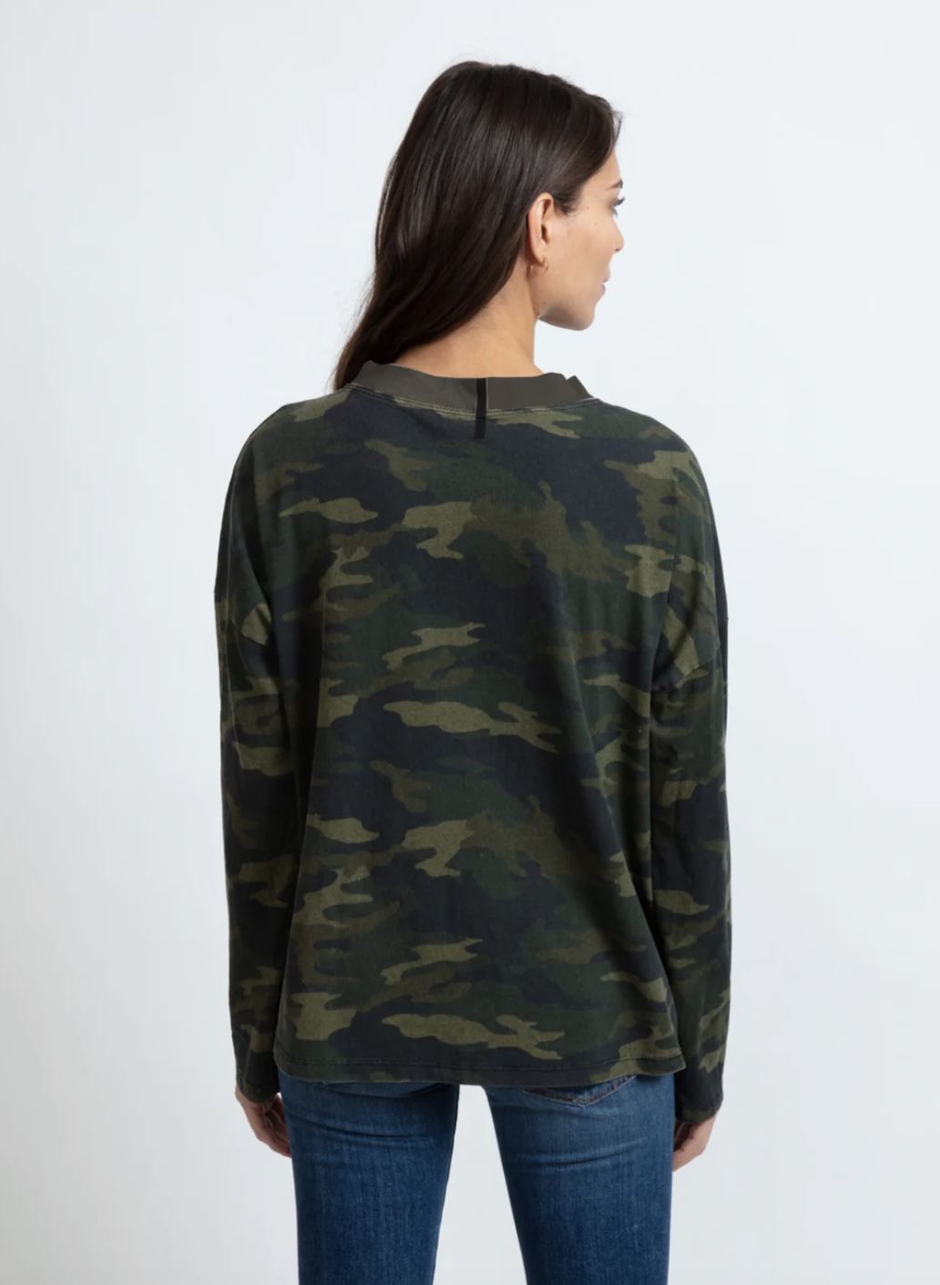 ASKK Camo Printed Long Sleeve Tee