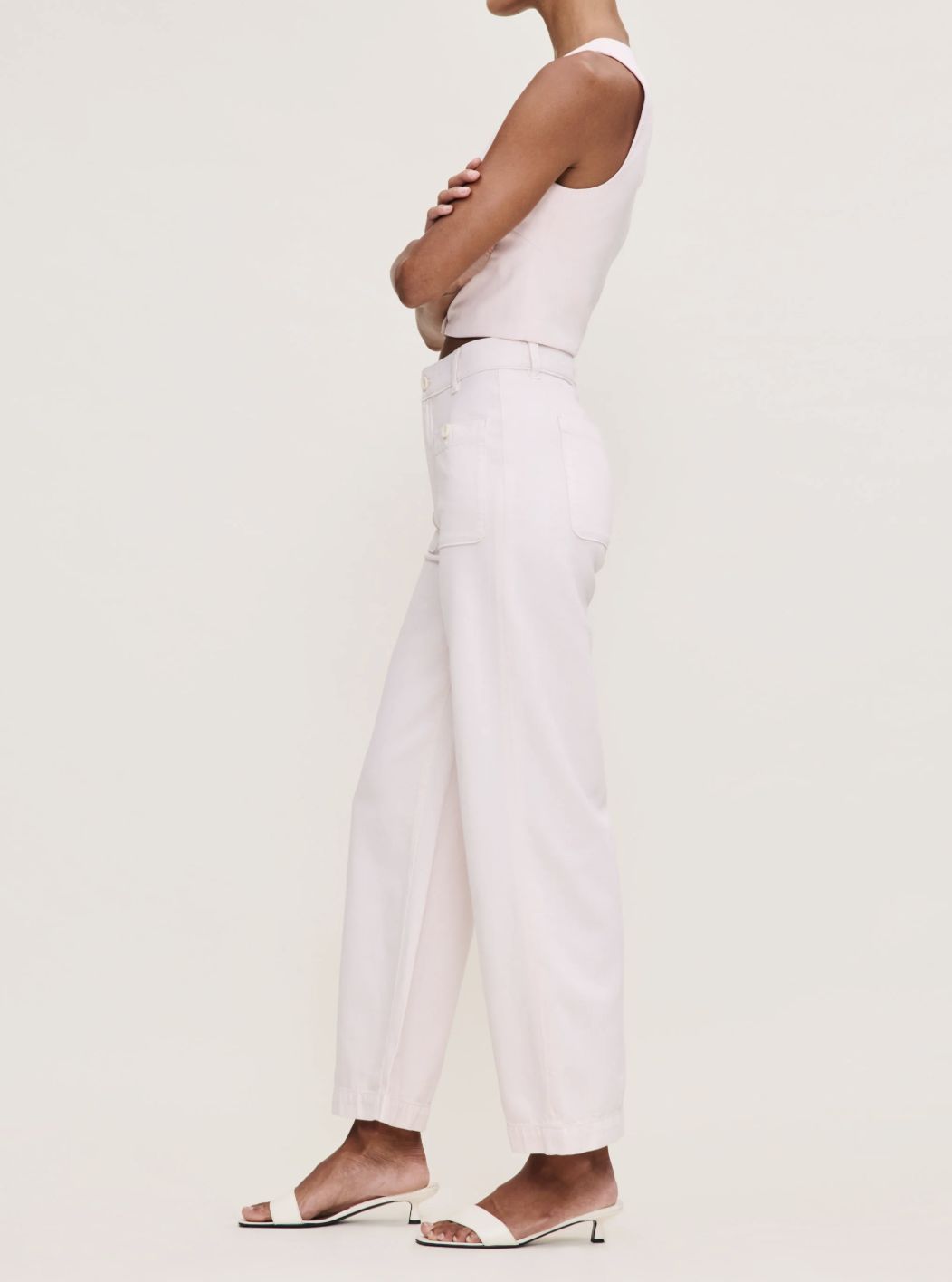 DL1961 Hepburn Wide High Ankle Jean in Primrose