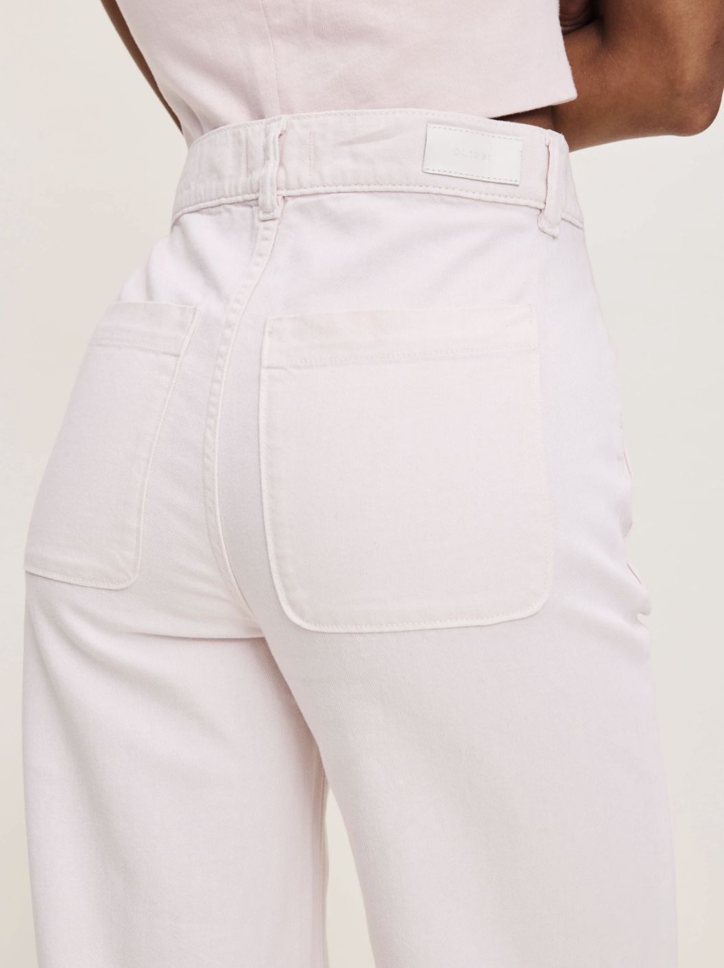 DL1961 Hepburn Wide High Ankle Jean in Primrose