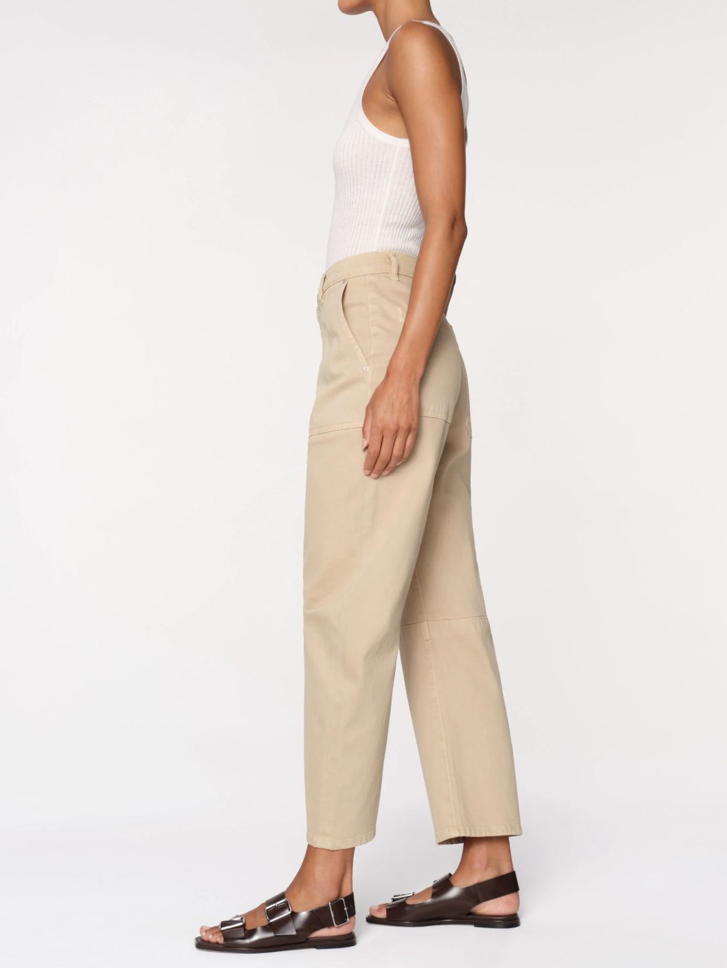 DL1961 Bilie Jogger Barrel Jean in Almond