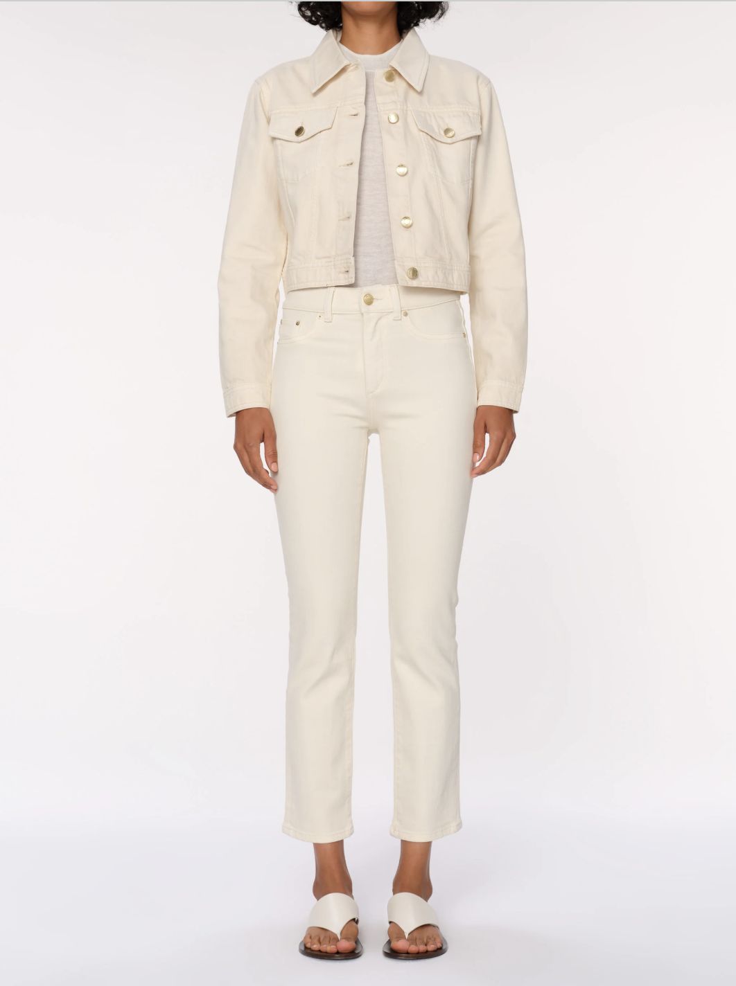 DL1961 Vika Denim Jacket in Ecru