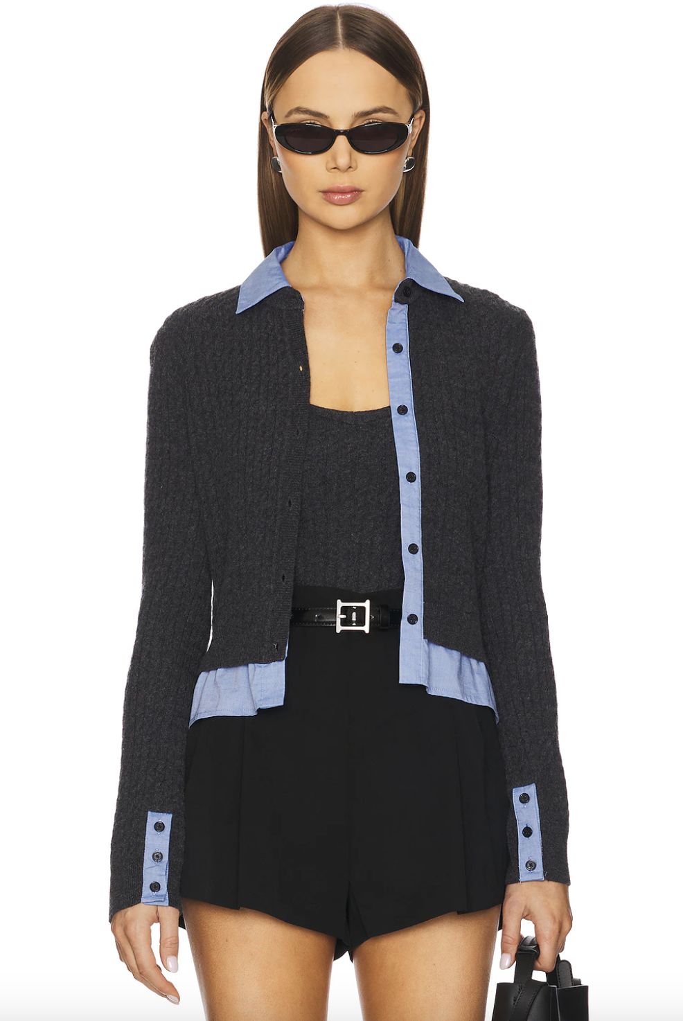 Naadam Mixed Media Cardigan