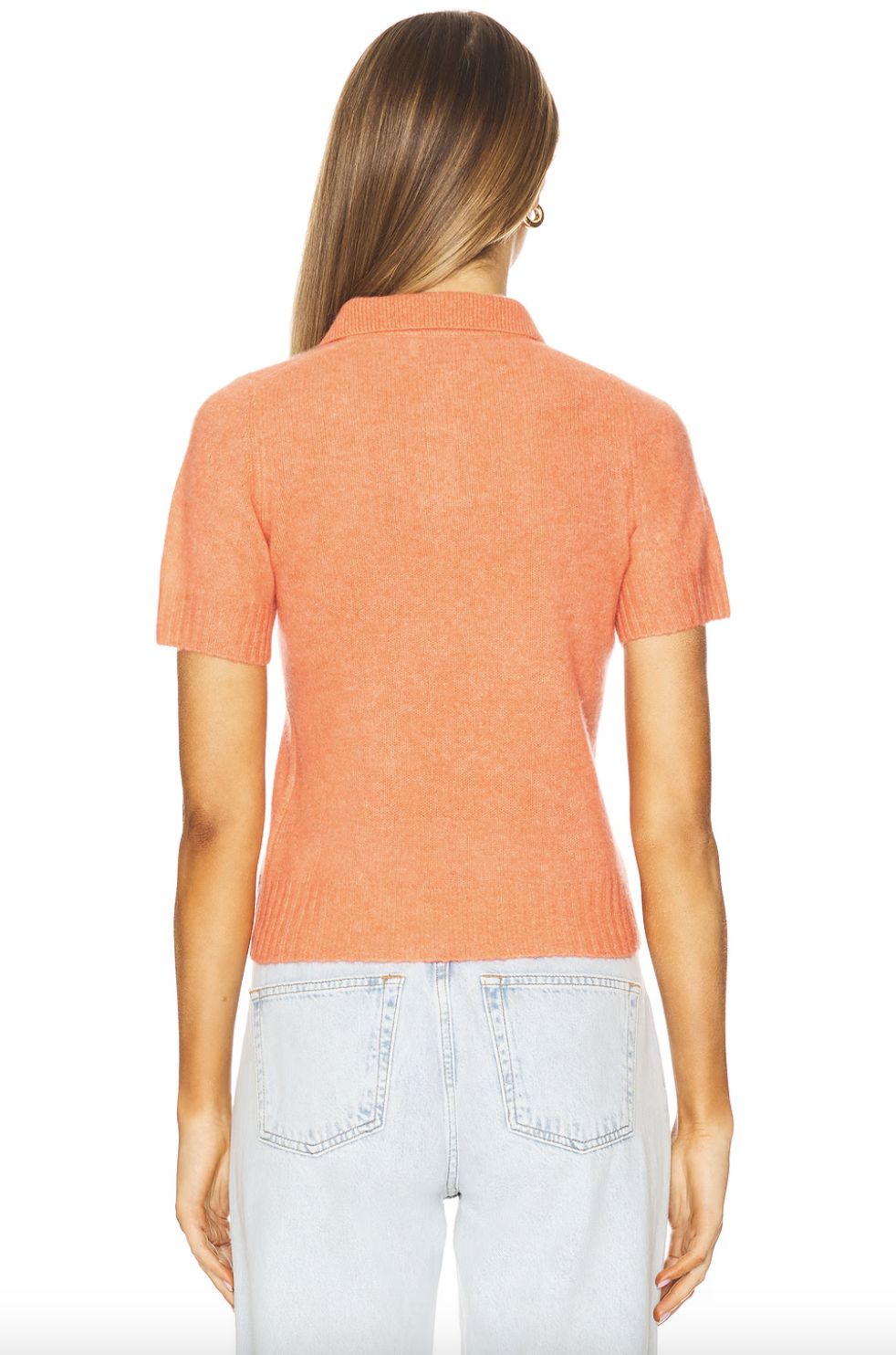 Naadam Featherweight Short Sleeve Polo in Nectar