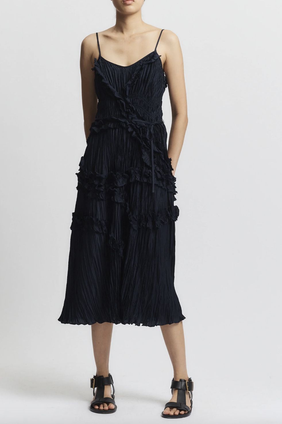 Saint Art Bella Ruched Midi Dress