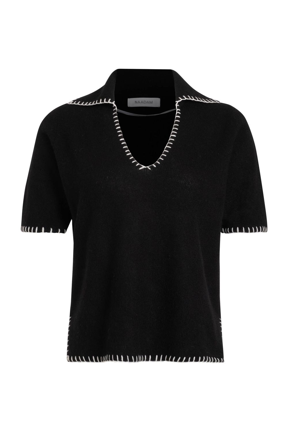Naadam Embroidered Short Sleeve Polo